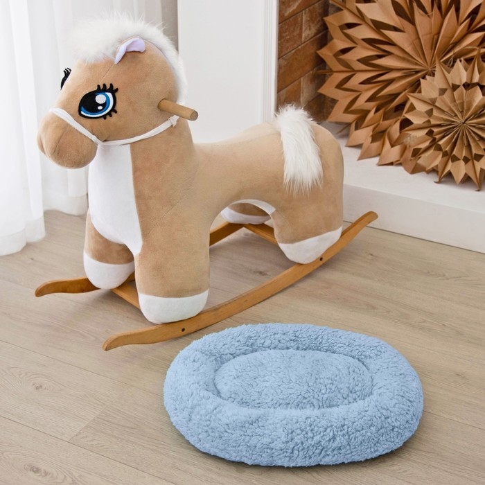 Лежанка для собак и кошек &laquo;Уют&raquo;, мягкий мех, 45 х 35 х 11 см, голубая