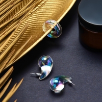 Набор серьги и каффы 3 шт &laquo;Нежность&raquo; капля, цвет разноцветный в серебре