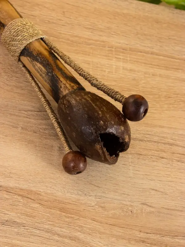 Сувенирный музыкальный инструмент "Тек тек" бамбук, махагон, 25х8х10 см