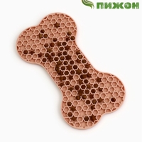 Коврик для лизания на присосках 11 х 20 см, бежевый Коврик для лизания на присосках 11 х 20 см, бежевый