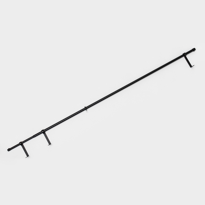 Карниз однорядный кованый, 160-300 см, телескопический, металл, черный