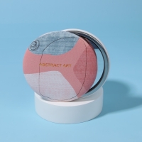 Зеркало карманное &laquo;Надписи&raquo;, d = 7,5 см, искусственная кожа, рисунок МИКС