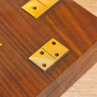 Настольная игра &laquo;Домино&raquo;, 11&times;11.5&times;4 см, дерево шишам, латунь