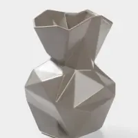 Ваза настольная керамика "Анхель" 20х12 см, серый