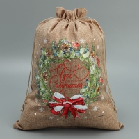 Мешок с термонаклейкой «Чудо», 30 х 40 см +/- 1.5 см, Новый год Мешок с термонаклейкой «Чудо», 30 х 40 см +/- 1.5 см, Новый год