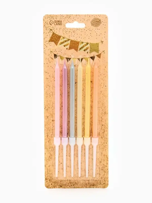 Свечи для торта &laquo;Пати&raquo; 9,5 см, с ножкой 14 см