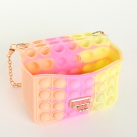 Сумка детская для девочки на замке &laquo;Выбражулька&raquo;, pop it, цвет бежевый/розовый/жёлтый