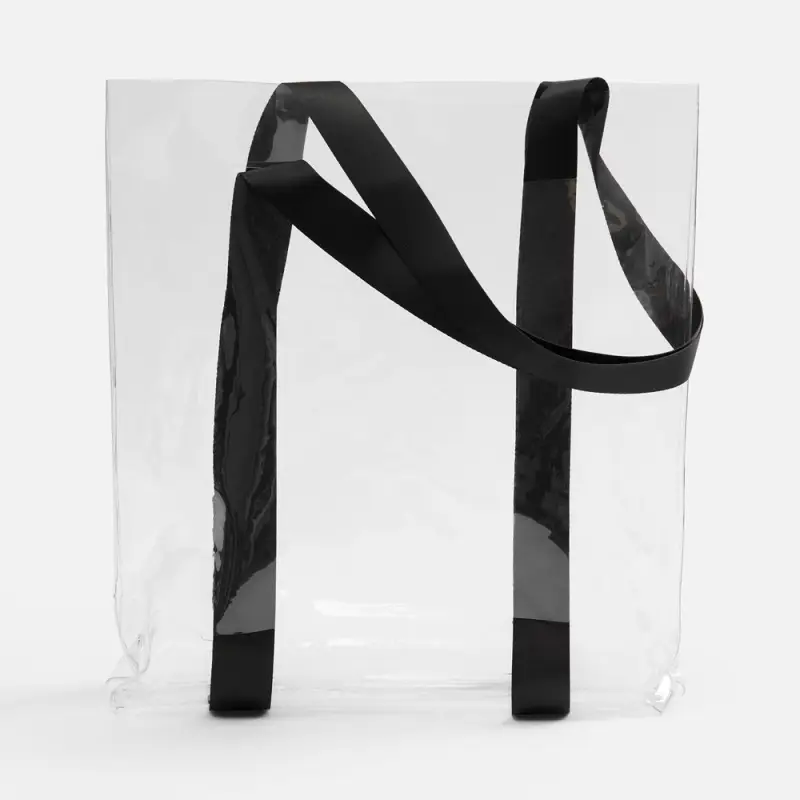 Шопер Clear Fest, ver.2, прозрачный с черными ручками