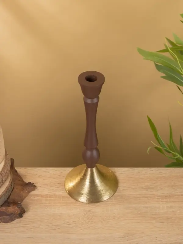 Подсвечник на 1 свечу "Шоколад" 10,5х10,5х25 см