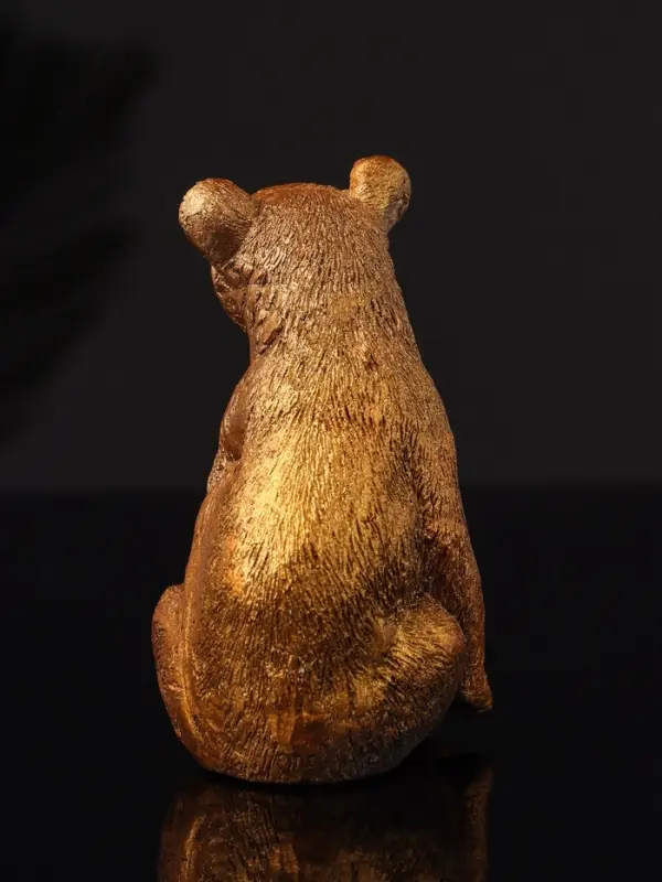 Фигура "Медведь сидит", 9х6 см, бронза