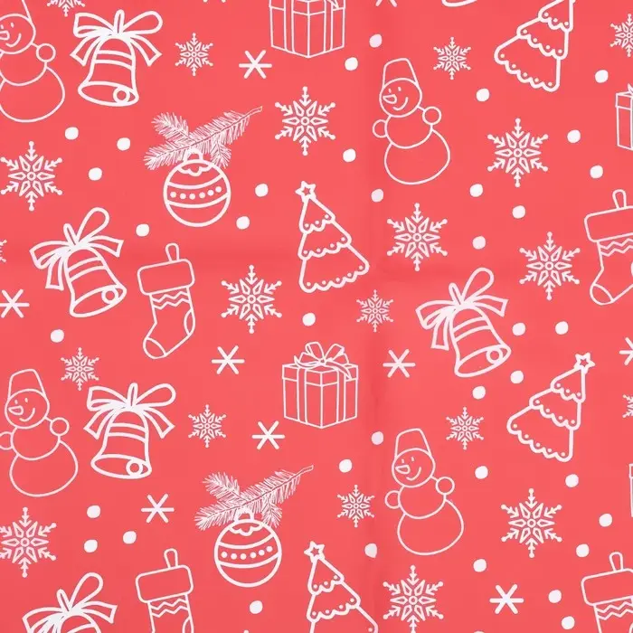 Бумага упаковочная тишью, новогодняя упаковка &laquo;Новогодний праздник&raquo;,50&times;66 см