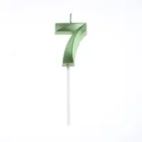 Свеча в торт на шпажке &laquo;Цифра 7&raquo;, зеленая, 5 см