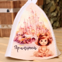 Шапка для бани с детским принтом "Принцесса" Шапка для бани с детским принтом "Принцесса"