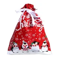 Пакет подарочный с завязками, &laquo;Пингвины&raquo;, 24&times;32 см