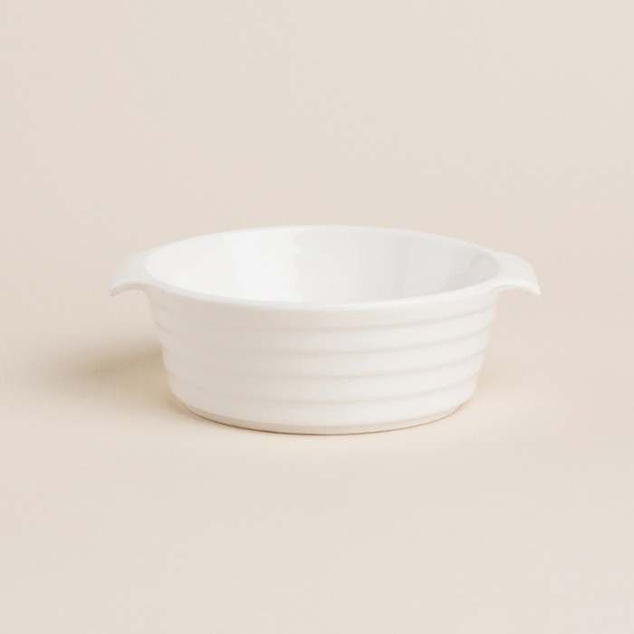 Форма для выпечки из жаропрочной керамики SL Home &laquo;Санторини&raquo;, 250 мл, 13,6&times;12&times;4,5 см, цвет белый