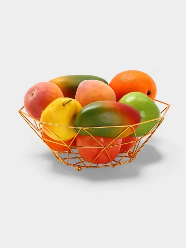 Ваза для фруктов "Геометрия Голд" 25.5*27*10 см, цвет золотой