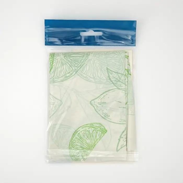 Скатерть без основы одноразовая &laquo;Лимоны&raquo;, 110&times;150 см, белая