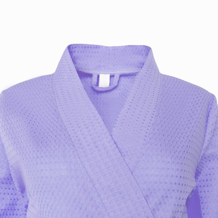 Халат вафельный женский &laquo;Экономь и Я&raquo; рукав 3/4 цвет сиреневый р. 42-44, хл 100%, 200 г/м&sup2;