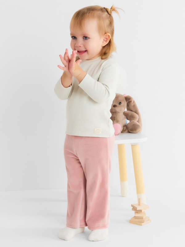 Брюки Крошка Я Plushy, р. 74-80 см, розовый