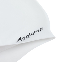 Шапочка для плавания силиконовая 49 гр, цвет белый