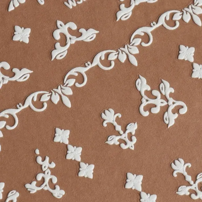 Наклейки для ногтей &laquo;Вензеля&raquo;, объёмные, белые