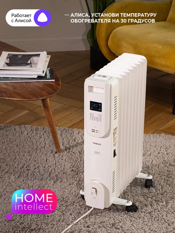 Масляный радиатор для дома T-OR2009-F10E-WF 2000 Вт