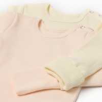 Комплект боди детских MINAKU: Basic Line BABY, цвет молочный/кремовый, рост 80-86