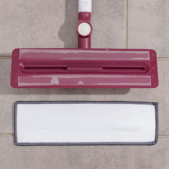 Окномойка с насадкой из микрофибры Доляна, фиксатор, стальная телескопическая ручка, 27&times;8&times;86(126) см, цвет МИКС