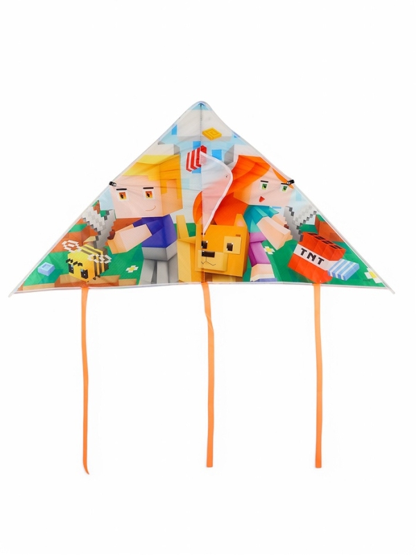 Funny toys Воздушный змей, пиксельный мир 70х105 см