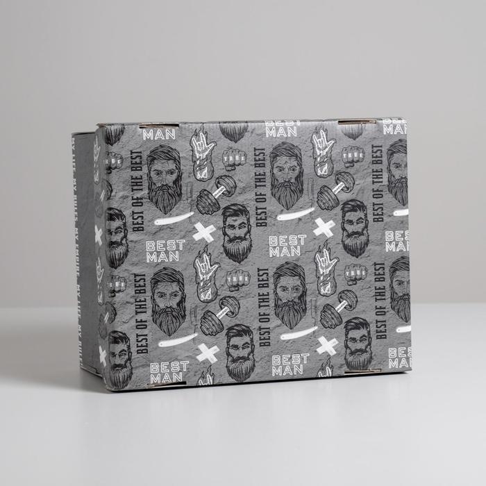 Коробка подарочная складная, упаковка, &laquo;Самому сильному&raquo;, 31 х 25.5 х 16 см