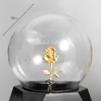 Плазменный шар "Роза золотая" 21х14х10 см RISALUX