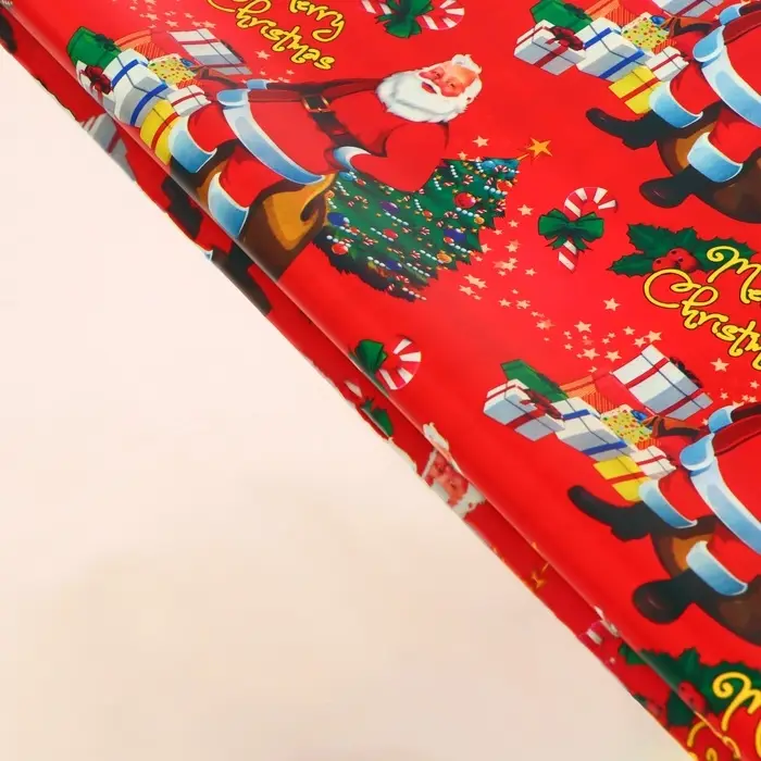 Пленка упаковочная для подарков, металлизированная, 35мкм "Подарки к НГ&ldquo;, 50х70см