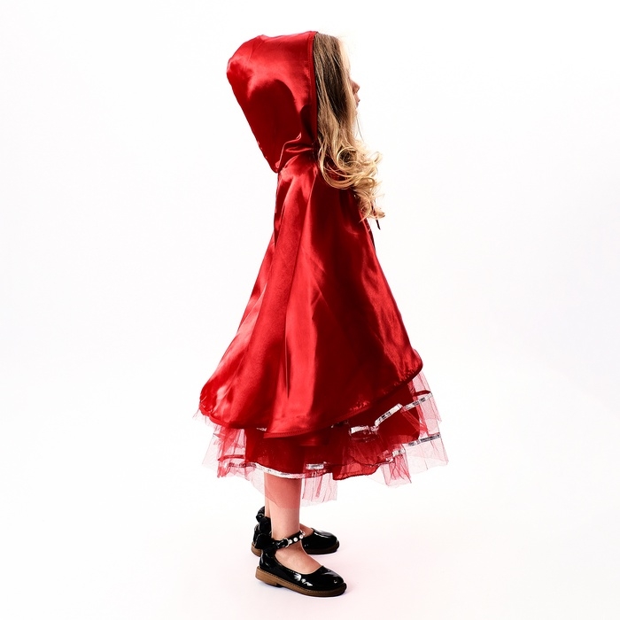 Карнавальный костюм Карнавальный костюм "Красная шапочка" рост 104-134 см, платье, накидка