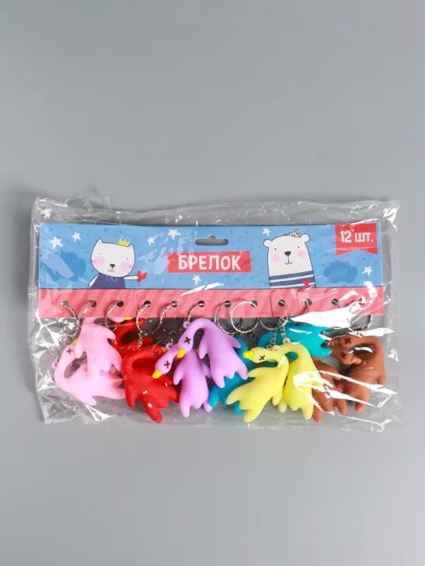 Брелок резина "Утка" МИКС 5х2х5,5 см