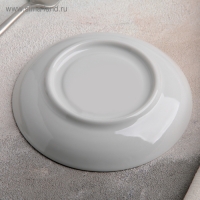 Блюдце фарфоровое &laquo;Белая&raquo;, d=14 см, цвет белый