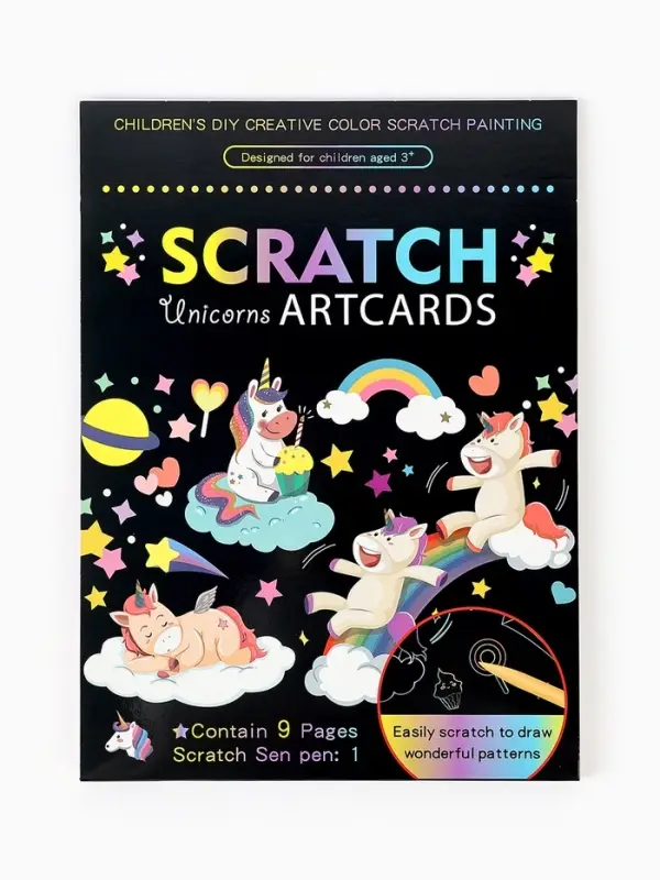 Гравюра блокнот "Единороги", 9 листов, штихель