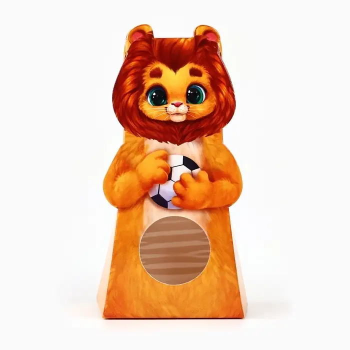 Коробка складная с окном &laquo;Львёнок&raquo;, 6 х 12 х 3.5 см