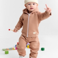 Костюм: толстовка и брюки Крошка Я Dino, рост 86-92, коричневый