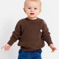Джемпер вязаный Крошка Я, рост 92-98 см, коричневый