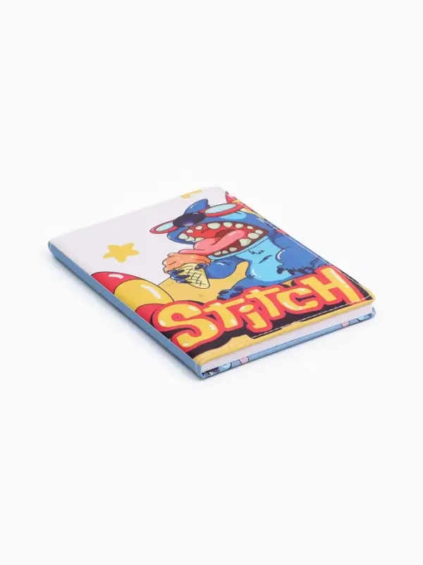 Ежедневник кожзам А5 "Стич на пляже", 80 л