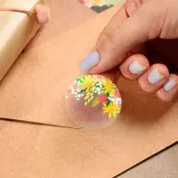 Наклейки для подарков и цветов &laquo;От всей души&raquo;, цветы, винил, 9.3 х 16 см