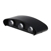 Светильник фасадный &laquo;Полусфера&raquo;, FSD-069, 6 Вт, 4000К, 3 луча, IP65, 220 В, пластик, черный   100842