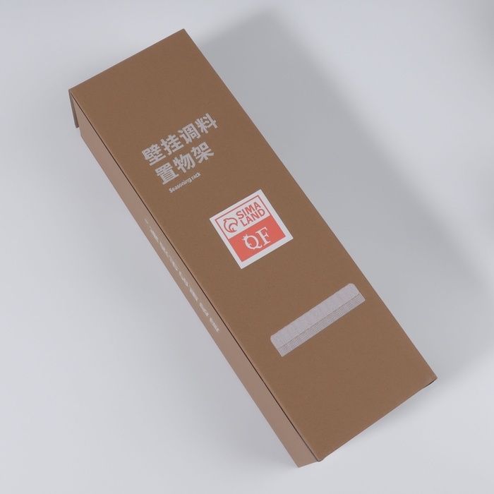 Органайзер для хранения, навесной, 1 секция, с клеевой основой, 35 &times; 10 &times; 7,5 см, цвет полупрозрачный/белый