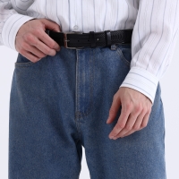 Ремень мужской «Великан», ширина 4 см, винт, пряжка металл, цвет чёрный Ремень мужской «Великан», ширина 4 см, винт, пряжка металл, цвет чёрный