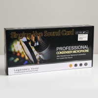 Микрофон конденсаторный Music Life золотой: кабель, ветрозащита, стойка