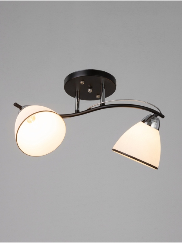 Люстра "Ирида" 2хЕ27 40Вт черно-хромовый 42х19х24 см