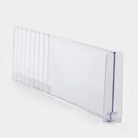 Разделитель обламывающийся, пластик, h=12 см, c передним ограничителем 12 см, L=28.5-48.5 см