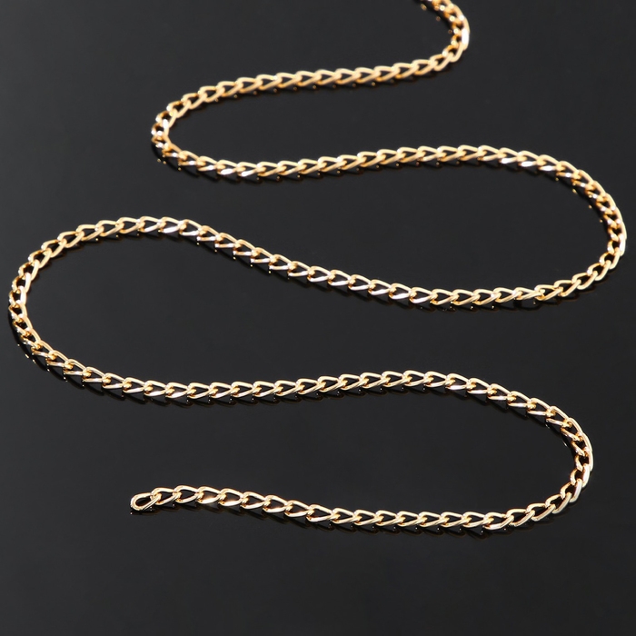 Цепочка без карабина L=50 см 4,6&times;3&times;0,8 мм, (набор 5 шт.) СМ-1319, цвет золото