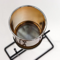 Подсвечник металл, стекло на 1 свечу "Аркана" d-5 см, чёрный 8,4х12,8х22,5 см Подсвечник металл, стекло на 1 свечу "Аркана" d-5 см, чёрный 8,4х12,8х22,5 см