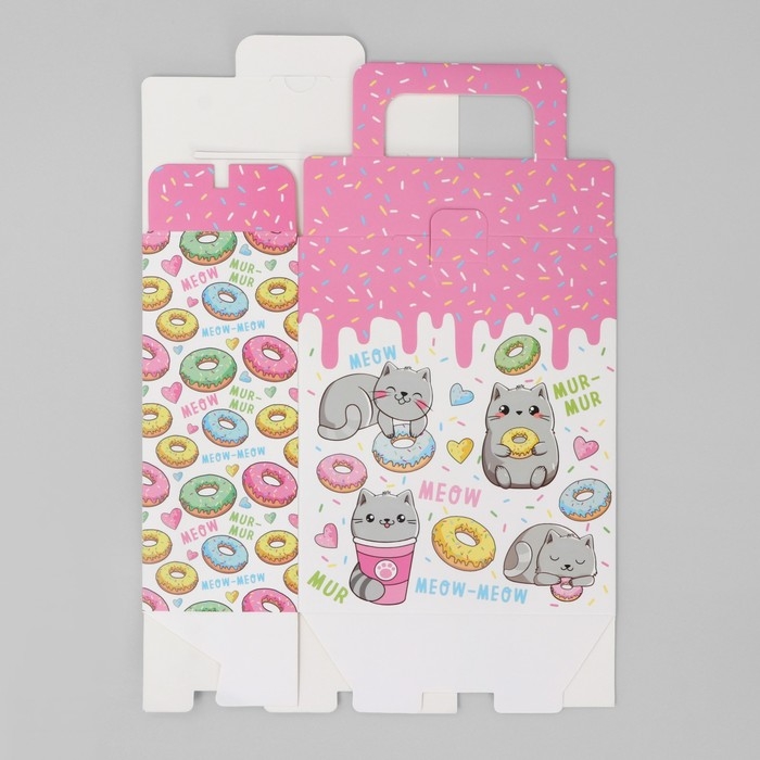 Коробка подарочная складная, упаковка, &laquo;Котик&raquo;, 18 x 15 x 7.5 см